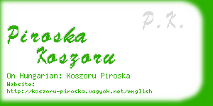 piroska koszoru business card